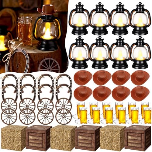 Roceei 96 Pcs Western Theme Party Decoration Set, Cowboy Party Supplies by ROCEEI