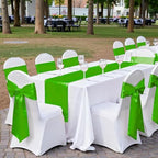 MDS® Pack of 125 Satin Chair Sashes for Wedding & Events – Parrot Green - Image 6