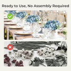 Auihiay 10PCS Flower Centerpieces for Tables, Blue Hydrangeas and Roses - Image 5