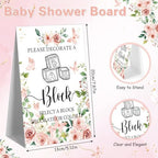 Marsui 136 Pcs Baby Shower Blocks to Decorate Game Kit, Flower - Image 3