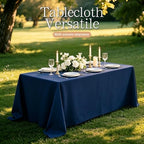 WIGENIUS 6 Pack Blue Table Cloth Rectangle 60X102 Inch Tablecloth Fit 6FT - Image 2