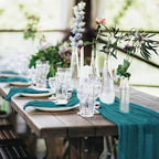 20 Pack Cheesecloth Table Runner 17 x 108 Inch, Teal - Image 6