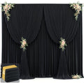 20ft x 12ft Black Backdrop Curtains Wrinkle Free Backdrop Curtain for Wedding Parties Black Fabric Backdrops Drapes Back Drop Cloth Bridal Shower Stage Curtains Wedding Decorations for Reception by Tao-GePartyDecorations