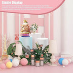 3Pcs Cylindrical Display Stands, 0.3 inch Thick Steel Display Rack, Finished with a High-temperature Baked Paint Coating for Weddings, Birthday Parties, Christmas Parties, Banquets - Image 6