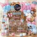 Cocomigo Boots or Bows Gender Reveal Decorations,Serves for 25 by cocomigoPartyHome