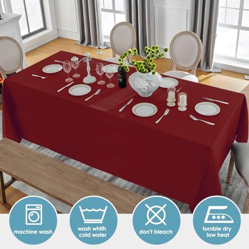 VidaFete 10 Pack 90 * 132inch Red Rectangle Tablecloth for 6ft Tables - Image 4