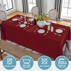VidaFete 6 Pack 90 * 132inch Red Rectangle Tablecloth for 6ft Tables - Image 4