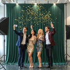 40x10FT Backdrop Curtains with Rod Pockets - Wrinkle Free Photo Stage Backdrop 8 Panels Curtains Drapes for Photography Wedding Party Baby Shower Decorations (Blackish Green) - Image 7