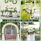 12 Bundles White Artificial Peonies Silk Flowers Bulk - Image 4