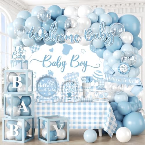 baby boy shower decorations by cocomigoPartyHome