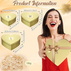 Glenmal 3 Pcs Heart Shaped Gift Boxes with Lids,Gold - Image 2