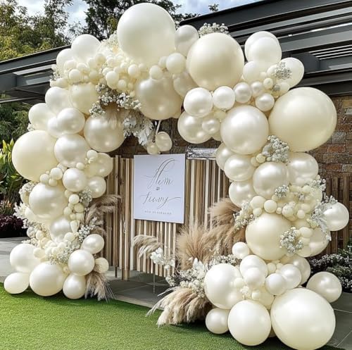 Graduation Balloon Garland Double Stuffed Dark Green Pearl White Sand Balloons Different Sizes Latex Emerald Green Balloon Arch Kit for Birthday Baby Shower Christmas Safari Party decorations - Image 6