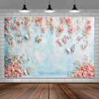 10x8ft Butterfly Floral Backdrop Birthday Colorful Flowers Photo Background for Girls Wedding Birthday Party Girls Princess Butterfly Theme Baby Shower Events Party Decorations Photo Booth Props - Image 5