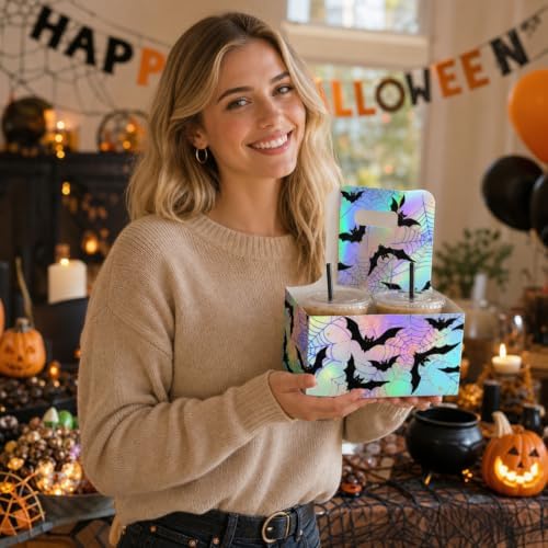 Epakh 36 Pack Halloween 2 Cup Drink Carrier with Handle, Gift Holder - Image 4