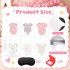 Outus 6 Sets Feed Me Baby Shower Games for Large Groups, Baby Clothes, Kt Boards, Blindfolds, 60 Adhesive Tape, Funny Hilarious Gender Reveal Activity for Guests Party Supplies (Cute) - Image 3