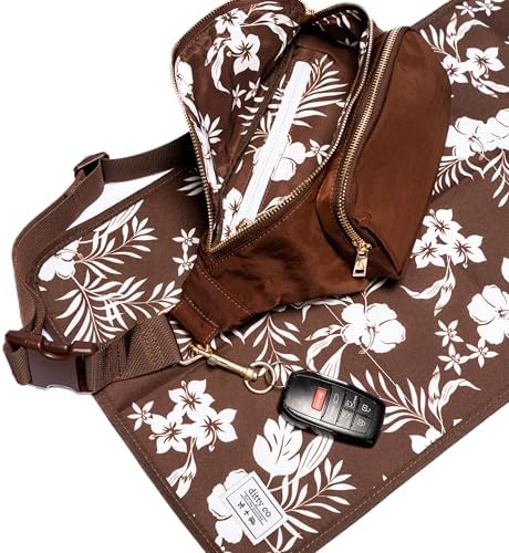 Ditty Co. Small Diaper Bag - Portable Changing Pad - Crossbody Bags For Women - Baby Wipe Holder - Baby Travel Essentials (Chocolate Brown) - Image 3