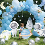 5 Pcs Outer Space Baby Shower Decorations, Astronaut Rocket Planet Earth Cardboard Cutouts Standups, Space Themed Photo Booth Props Signs for Kids Birthday Party Outdoor Yard Lawn Decor - Image 6