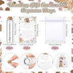 MTLEE 24 Sets Highland Cow Baby Shower Favors for Guest Bulk Including Lavender Scented Candles and Empty Matches Jars with Cork Top Thank You Cards and Organza Bags for Baby Shower Party Souvenir - Image 6