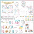 Pumpkin Gender Reveal Decorations - Fall Baby Shower Party Set With Tableware,Banner,Box,Balloon Arch What Will Our Little Pumpkin Be Decorations for Fall He or She Gender Reveal Party - Image 6