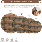 Gallety 7.2 FT Rustic Wood Round Backdrop Cover for 5 to 7.2FT Circle Backdrop Stand - Adjustable Circle Arch Cover for Birthday, Wedding, Baby Shower, Baptism and First Communion Decorations - Image 2