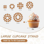 6 Tier Large Cupcake Stand, Tiered Acrylic Cupcake Holder for 80 Cupcakes - Image 5