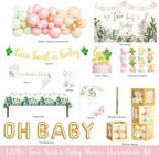 Hombae Taco Bout A Baby Decorations, Mexican Baby Shower Decorations, Pastel Fiesta Themed Backdrop Balloon Banner Boxes Poster Sash Pin for Taco Cactus Party Supplies - Image 2