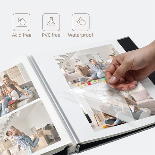 Vienrose Large Self Adhesive Scrapbook 120 Pages 13 x 12.6 in Grassgreen - Image 4