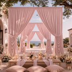10 ft x 50 ft Dusty Pink Backdrop Curtains for Parties, Wrinkle Free Dusty Pink Photography Backdrop Drapes for Wedding Boys Birthday Baby Shower Bridal Shower Party - Image 3
