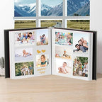 Large Photo Album Self Adhesive 4x6 5x7 3x5 8.5x11 Scrapbook Magnetic Album DIY Scrap Book Length 13 x Width 12.8 (Inches) 120 Sticky Pages Linen Cover DIY Photo Album (Grass Green) - Image 3