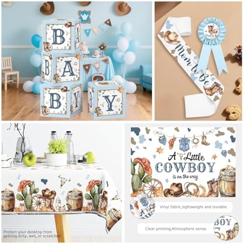 Cocomigo Cowboy Baby Shower Decorations, All-in-1 Party Set Serves 25 - Image 6