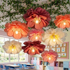Thiccywoov 8 Pack Giant Paper Flower Decorations for Bulb, 15.7" Large Artificial Flower Paper Lantern Colorful Crepe Tissue Papers Flowers for Classroom Birthday Wedding Decorations(Fresh Color) - Image 3