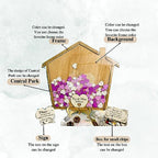 Rustic Wooden Wedding Guest Book Alternative, House Shape Drop Box Frame - Image 4