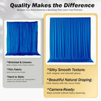 20x12 ft Royal Blue Backdrop Curtains for Weddings, Birthdays and Photos - Image 3
