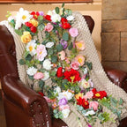 6 Pcs 35.6 ft Hanging Flower Artificial Wildflower Garlands Floral Vines - Image 4