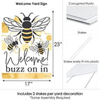 Big Dot of Happiness Little Bumblebee - Party Decorations - Bee Baby Shower or Birthday Party Welcome Yard Sign - Image 6