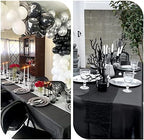 YMHPRIDE 6 Pack Polyester Tablecloth for 6 Foot Rectangle Tables,60 x102 inch Black Polyester Table Covers, Washable Black Table Cloth for Wedding,Party,Banquet,Restaurant,Buffet - Image 5