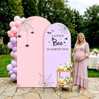 Serencatcher Halloween Baby Shower Arch Covers 7.2FT 6FT Pink Purple - Image 2