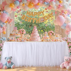 17FT Long White Tulle Table Skirt for Rectangle Round Tables 3-Layer Ruffle Desk Teacher Skirt for Back to School Supplies Princess Girls Birthday Party Cake Dessert Classroom Dorm Decor - Image 6