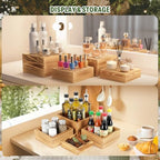 8-Pack Pine Wood Buffet Risers, Multi-Size Food Display Stands - Image 4