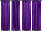 Poise3EHome Purple Sequin Backdrop Curtain,4 Panels 2FTx8FT Glitter Background for Halloween Party Birthday Wedding Christmas Thanksgiving Holiday Festival Decor by Poise3EHome