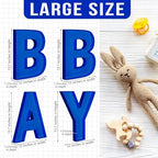 Mifoci 4 Pcs 13.7" Baby Charcuterie Board Letters Food Trays, Royal Blue - Image 3