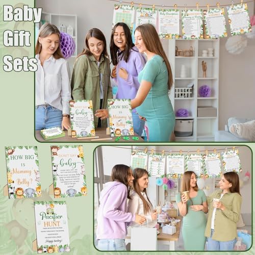 Sherr 476 Pcs Safari Baby Shower Games, 6 Sets Jungle Animal Activities - Image 6