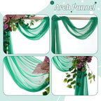 Pack of 1 Wedding Arch Drape Panel Fabric 30" x 100ft - Emerald Green - Image 5