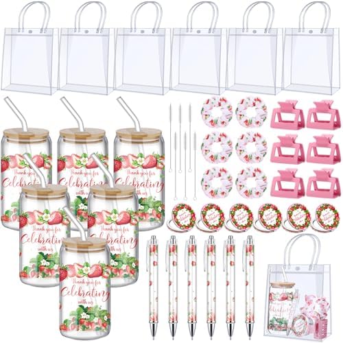 Boao 6 Set Strawberry Baby Shower Game Prizes Gifts for Guest Winner Favors by Boao