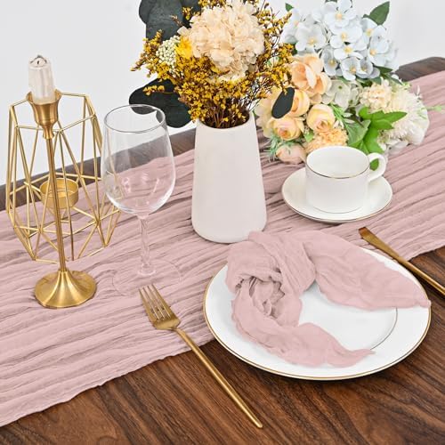 fani 100 Pack Gauze Cheesecloth Napkins, 20 x 20 in, Dusty Pink - Image 6