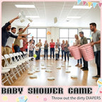 LemonRoad 4 Pack Funny Baby Shower Diaper Games Activities Kits Toss the Diaper in the Pail Hilarious Gender Reveal Games Prizes Accessories for Boys Girls Women Men (Pink) - Image 6