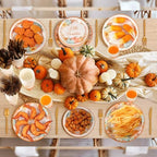 Ziliny 350 Pcs Fall Baby Shower Party Supplies Fall in Love with Baby Paper Plates Napkins Cups and Plastic Cutlery Party Tableware Set for Autumn Shower Birthday Decorations, Serves 50 - Image 5
