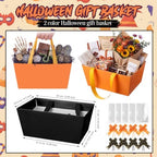 Funnymoom 24 Pack Orange Black Halloween Boo Basket For Gifts Empty Bulk - Image 3