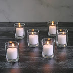 Set of 72 Richland Votive Candles White Unscented and 72 Clear Glass Eastland Votive Holders - Image 2