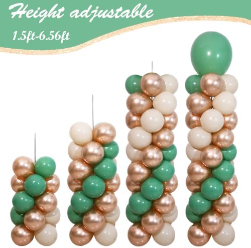 2‑Set Sage Green Champagne Sand White Balloon Column Kit for Baby Shower - Image 7